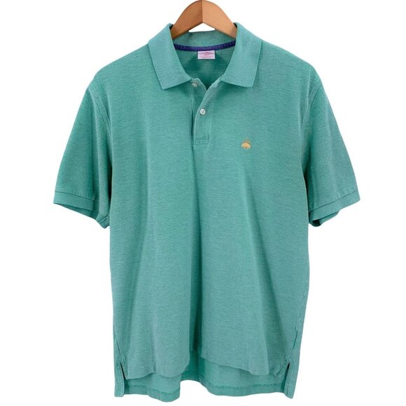 Brooks Brothers Other - Brooks Brothers 346 Green Cotton Pique Short Sleeve Polo Shirt Size Large